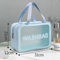 Sac de voyage transparent rose élégant - modèle Blue large - TransparenceSac.com