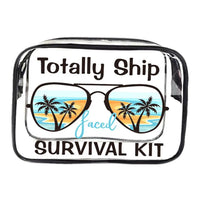 Pochette transparente fun vacances plage