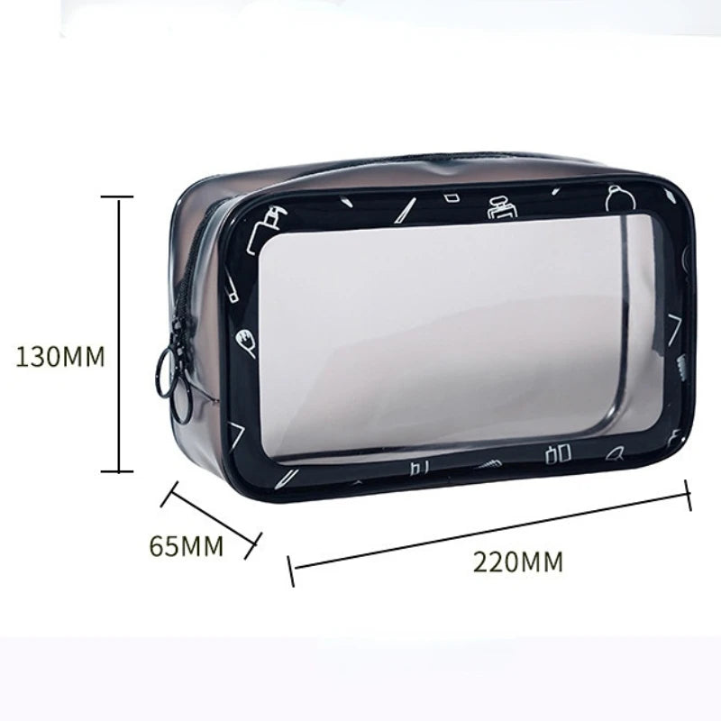Trousse de toilette transparente compacteń