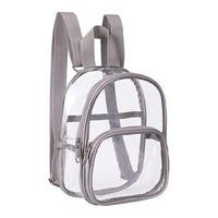 Sac à dos transparent chic bleu - modèle Silver Gray - TransparenceSac.com