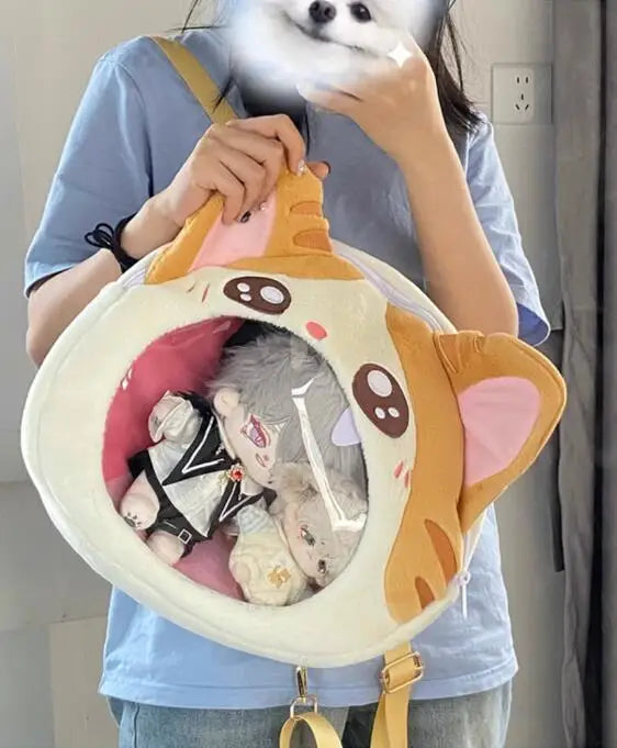 Sac à dos chat transparent kawaii