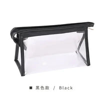 Trousse maquillage transparente élégante noire - TransparenceSac.com