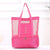 Sac de plage transparent compartimenté vert - modèle Pink - TransparenceSac.com
