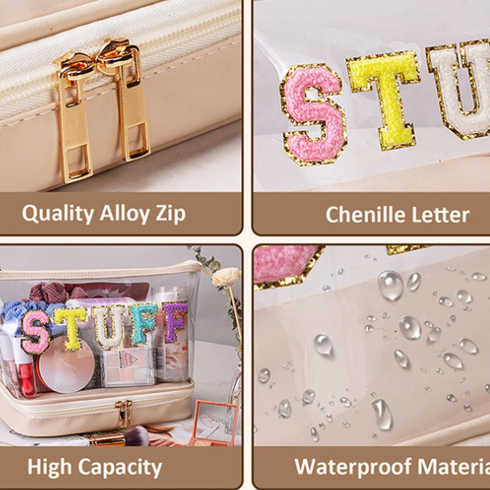 Pochette transparente tendance pour accessoires