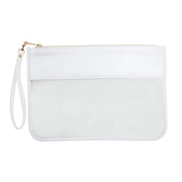 Pochette transparente mode soirée élégante - modèle Blanc - TransparenceSac.com