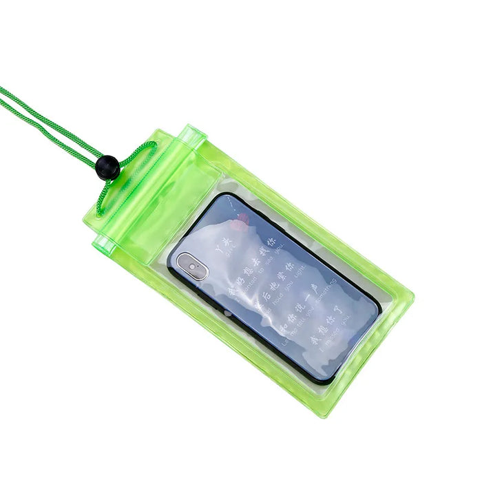 Pochette étanche téléphone portable lumineux vert