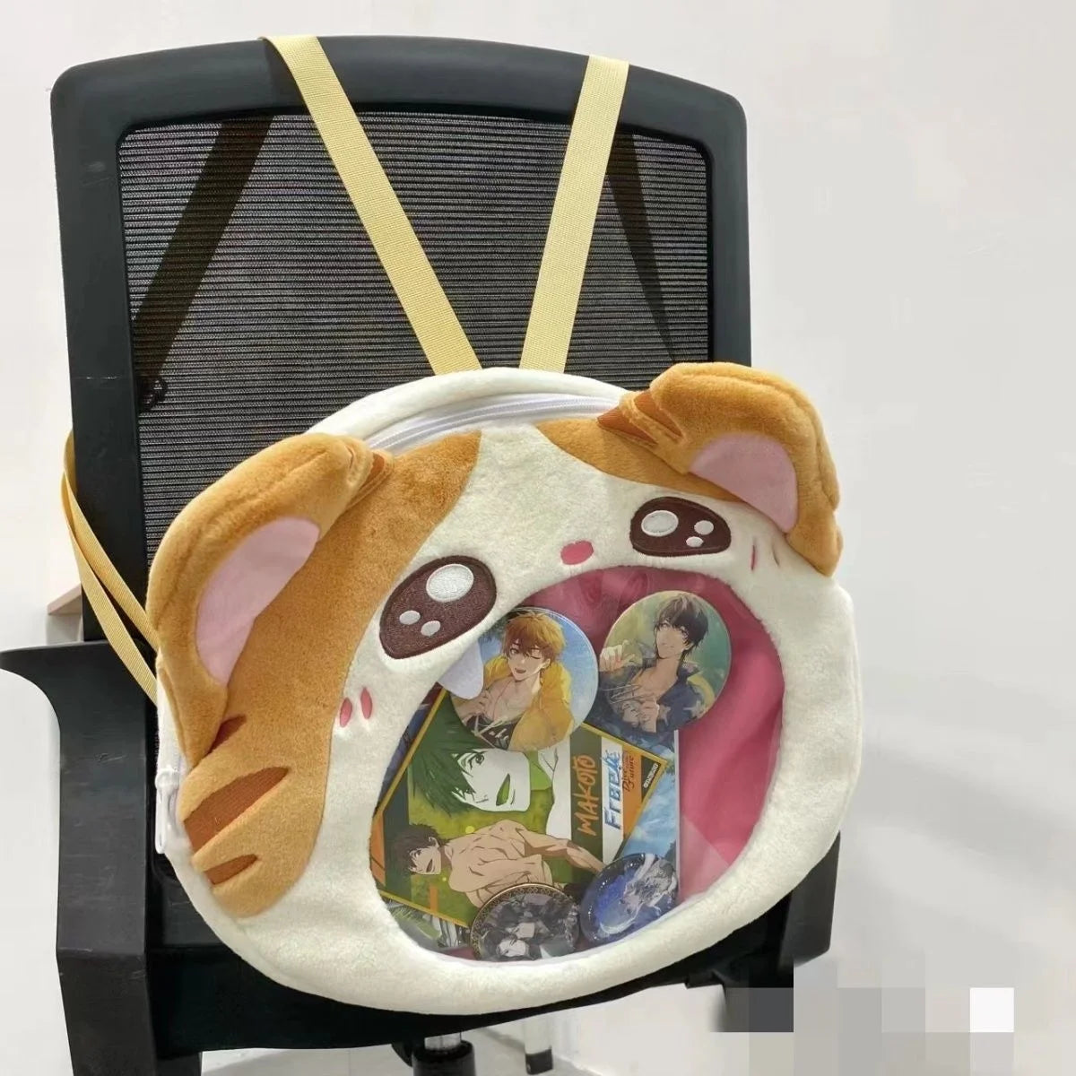 Sac à dos chat transparent kawaii