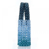 Sac à main perles transparentes dégradé bleu