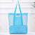 Sac de plage transparent compartimenté vert - modèle Blue - TransparenceSac.com