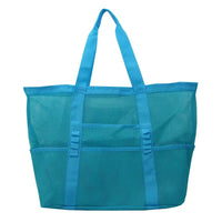 Sac de plage transparent avec pochettes multiples - modèle Sky blue - TransparenceSac.com