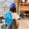 Sac à dos transparent enfant turquoise smiley