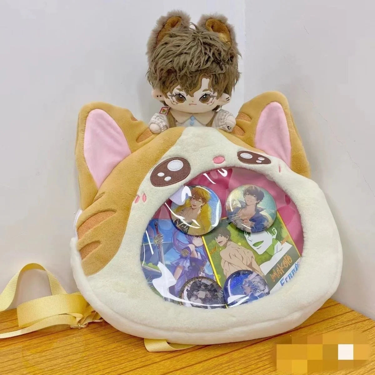 Sac à dos chat transparent kawaii