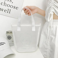 Sac Shopping Transparent Good Luck Fashion - modèle White small - TransparenceSac.com