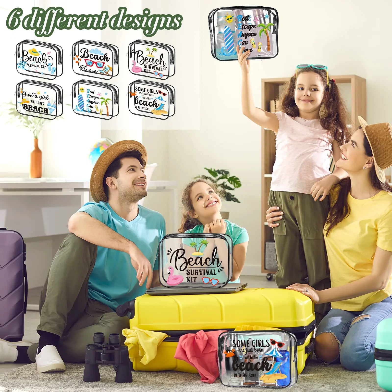 Pochette transparente plage chic et pratique