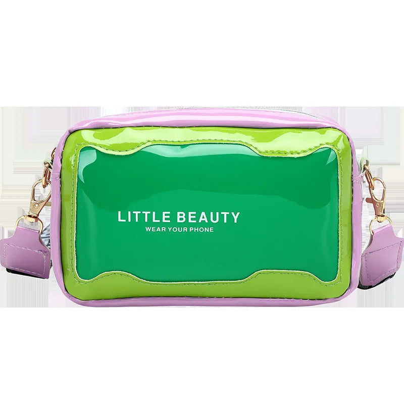 Petit sac bandoulière transparent mode jaune