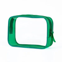 Trousse maquillage transparente violette tendance - modèle Green - TransparenceSac.com