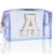 Trousse transparente fashion initiale A - modèle Blue - TransparenceSac.com