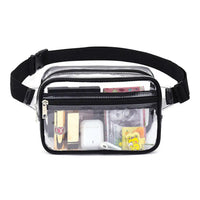 Sac banane transparent fashion tendance - modèle B-style Black - TransparenceSac.com