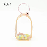 Pochette transparente design vert pastel - modèle style 2 - TransparenceSac.com