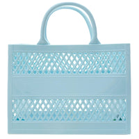 Sac de plage transparent tendance blanc - modèle SKY BLUE - TransparenceSac.com