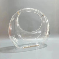 Sac à main design doré élégant - modèle transparent / 27x26x9cm - TransparenceSac.com