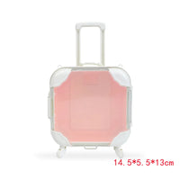 Valise transparente ronde mode colorée - modèle Pink - TransparenceSac.com