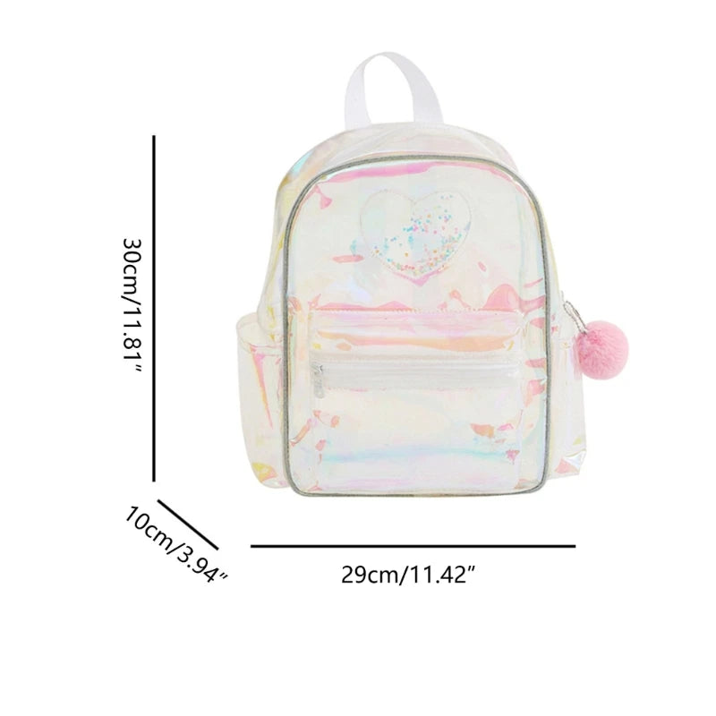 Sac à dos coeur holographique enfant