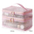 Trousse de toilette transparente double compartiment - modèle Pink 2 Layer - TransparenceSac.com