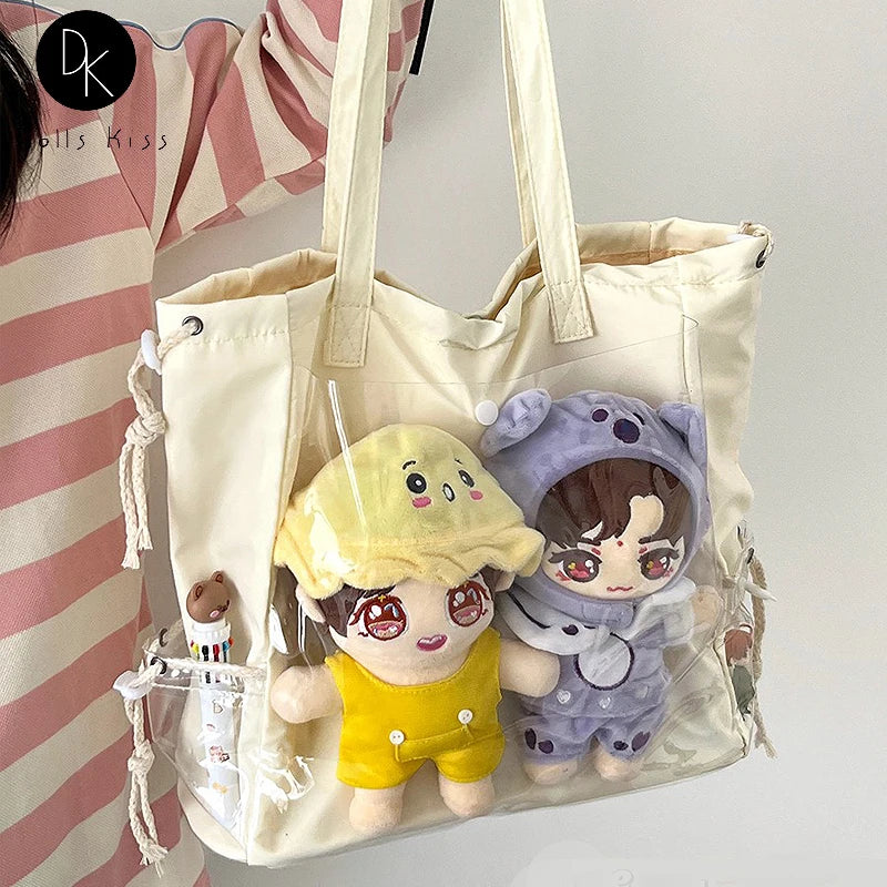 Sac shopping transparent tendance élégant