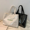 Sac de shopping mode transparent noir