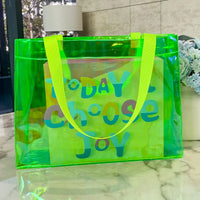 Sac shopping transparent joyeux irisé fashion - modèle B029-284 - TransparenceSac.com