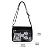 Sac bandoulière transparent fashion chic noir