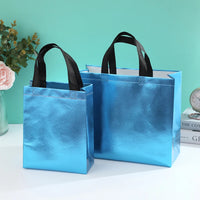 Sacs de Shopping Métallisés Tendance - modèle SKY BLUE / 20x26x10cm - TransparenceSac.com