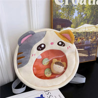 Sac à dos chat transparent kawaii - modèle C - TransparenceSac.com