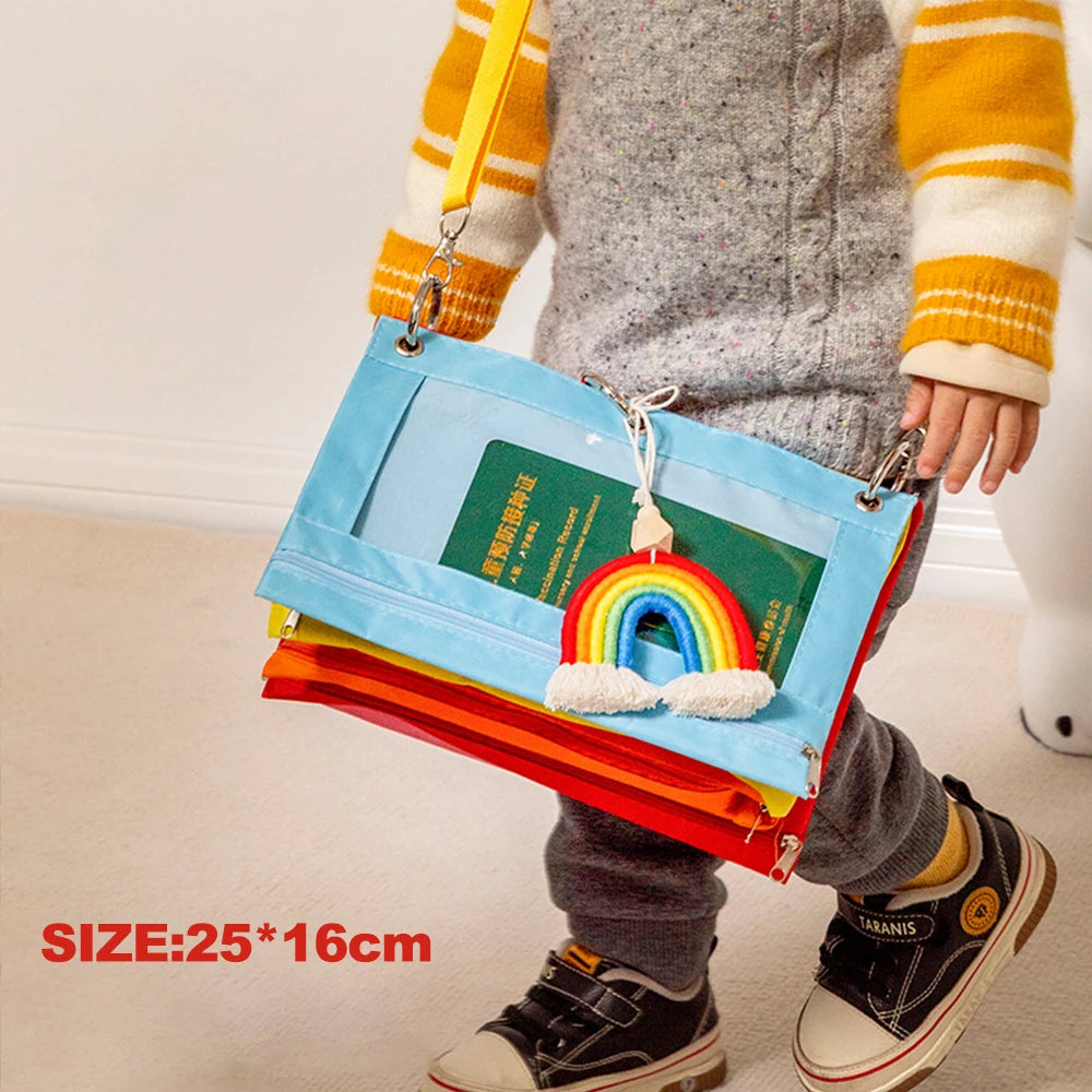 Pochette transparente arc-en-ciel fashion